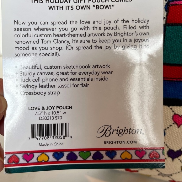 New With Tags Brighton Love & Joy Pouch Purse - Picture 8 of 12